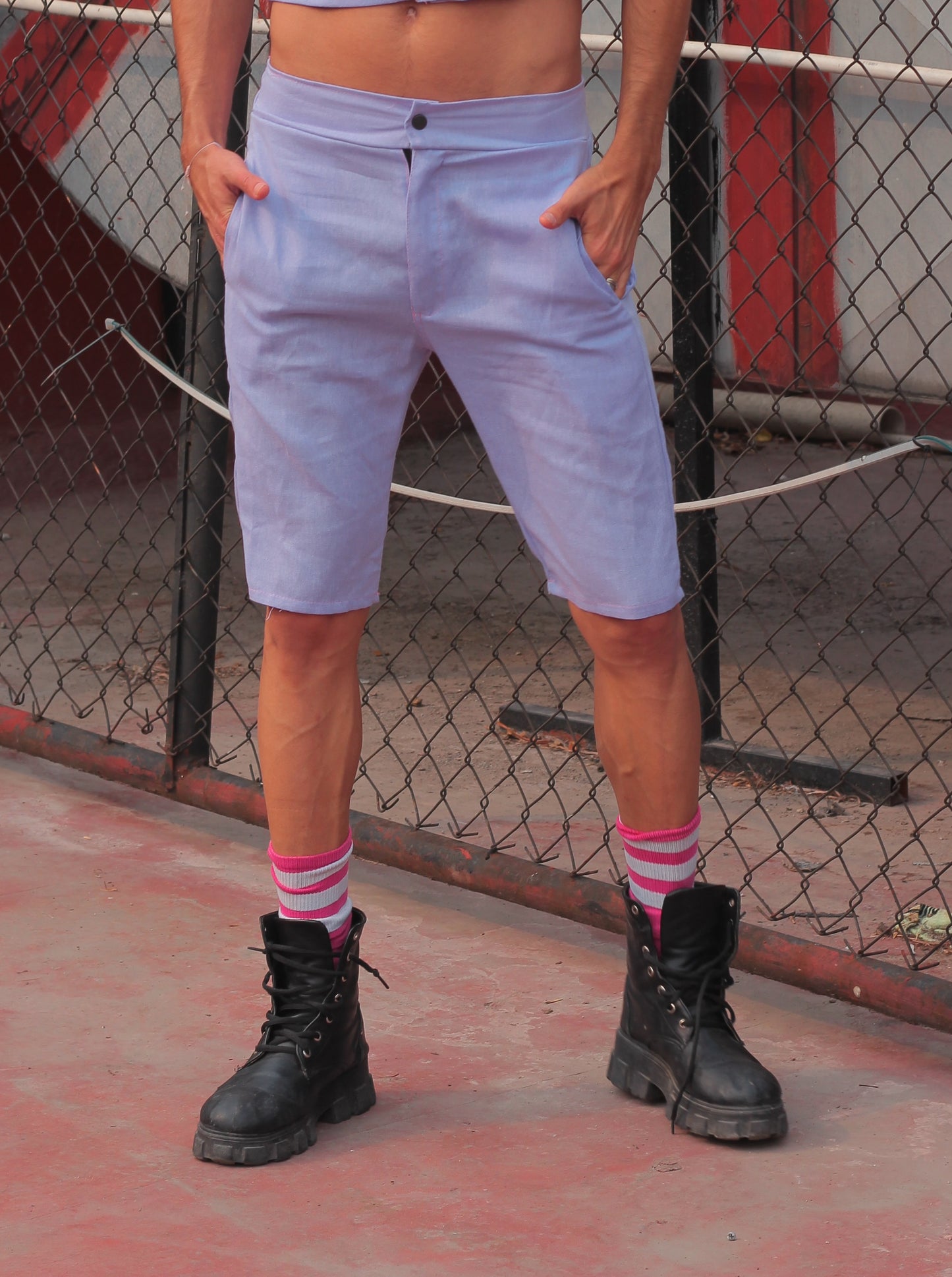 Short Lino lila