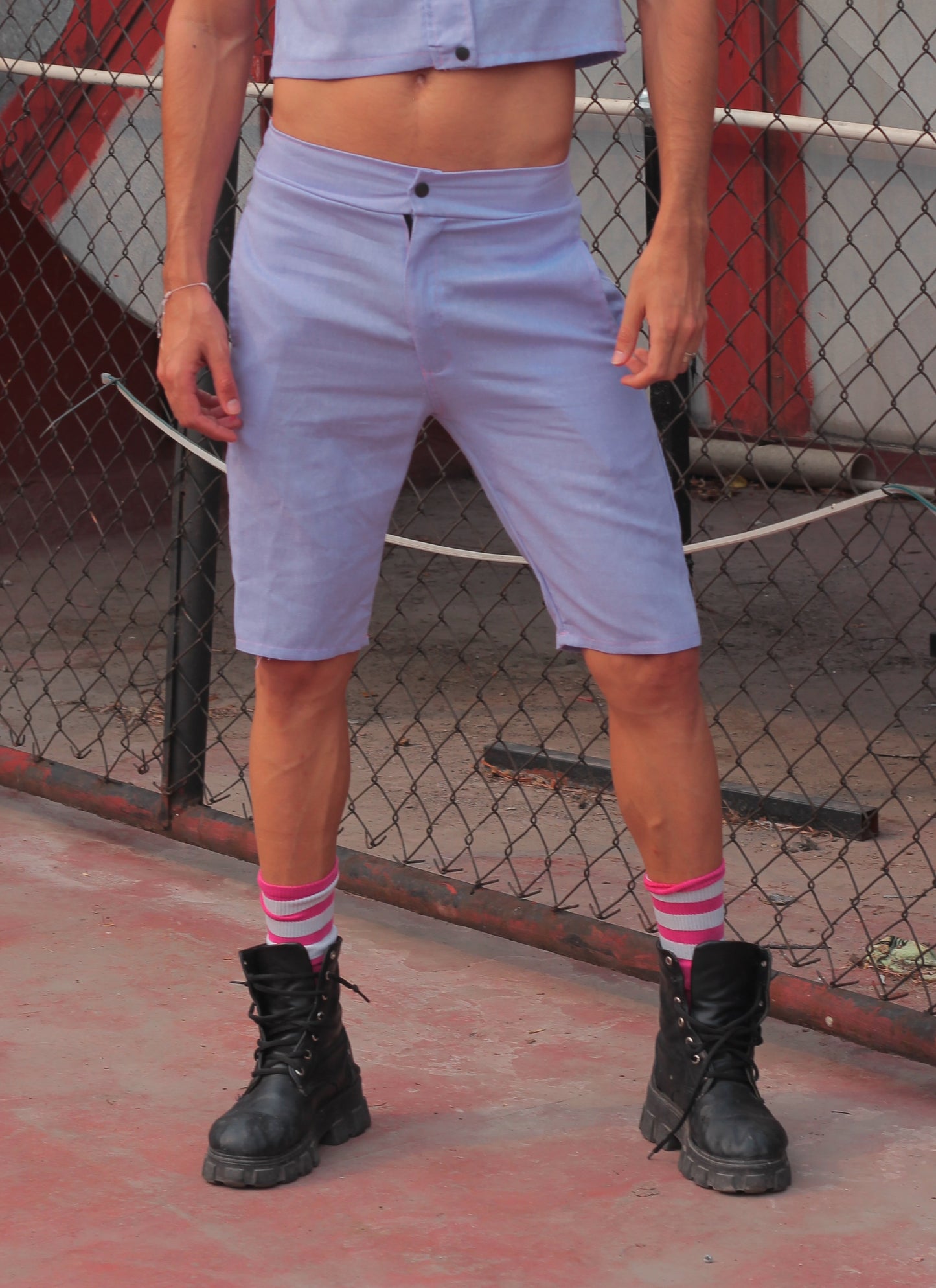 Short Lino lila