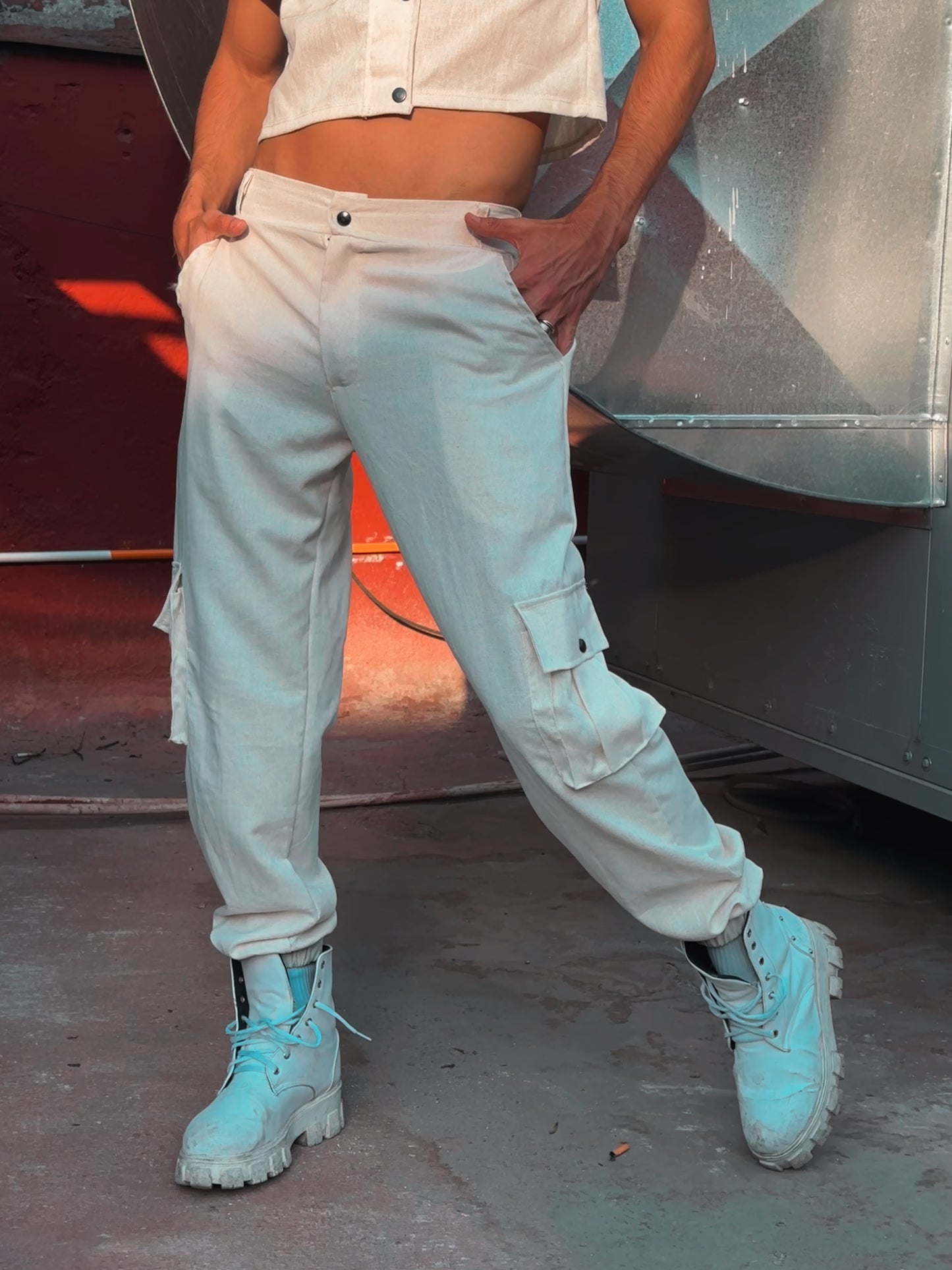 Jogger lino hueso