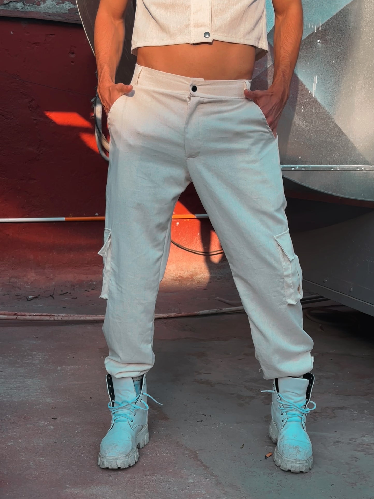 Jogger lino hueso
