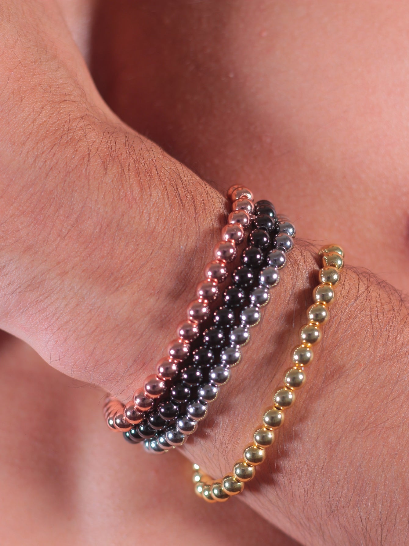 Pulsera bolitas chapa