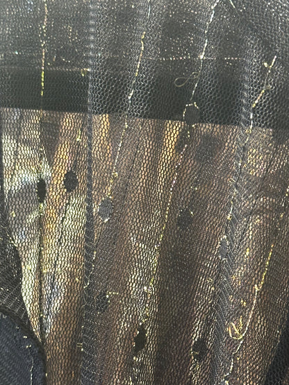 Camisa gasa con hilos dorado