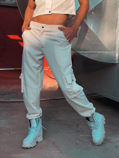 Jogger lino hueso