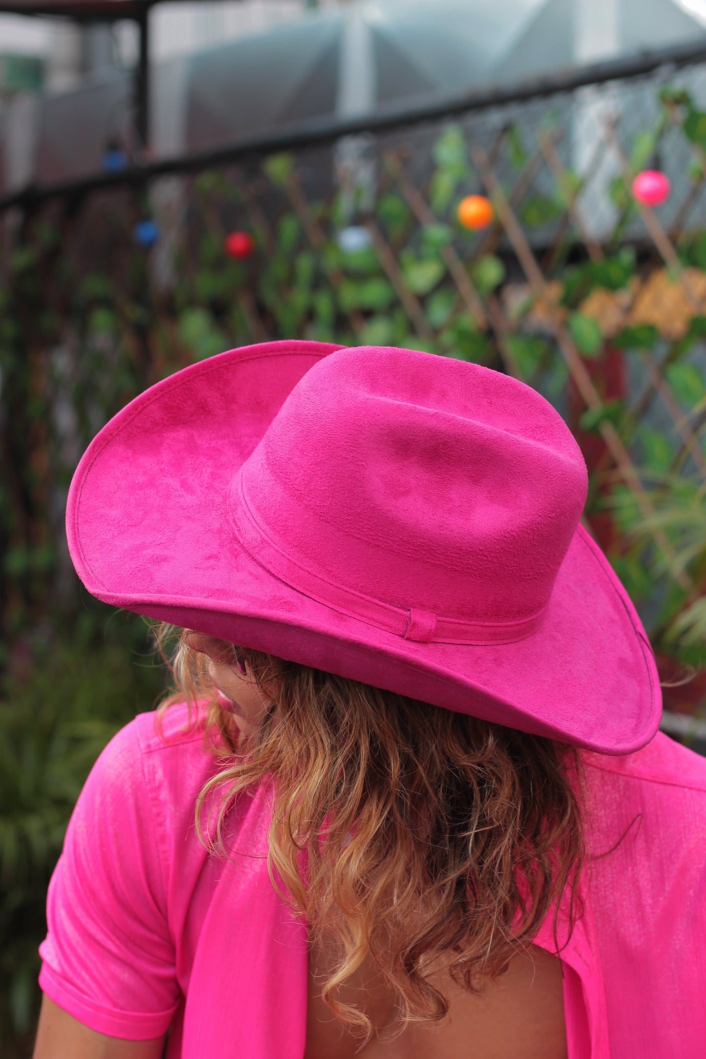 Sombrero vaquero rosa fuccia