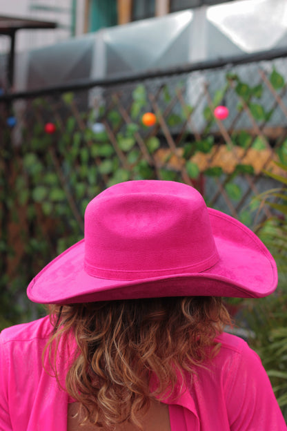 Sombrero vaquero rosa fuccia